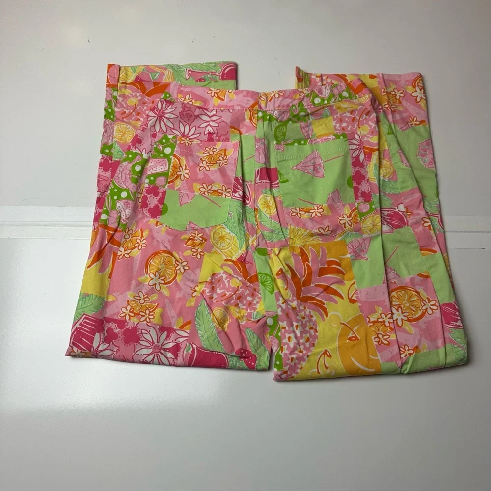 Lilly Pulitzer Patchwork Capri Pants | Y2K Palm Beach Tropical Preppy Cropped